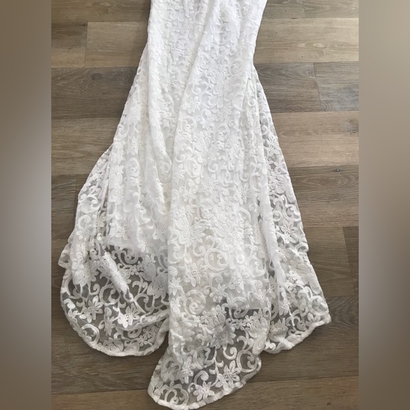Lulus White Mesh Floral Embroidered Maxi Dress - Picture 9 of 10